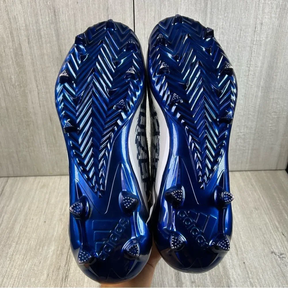 NEW Adidas Adizero Primeknit Football Cleats‎ White Navy gv9624 Mens Size 13
